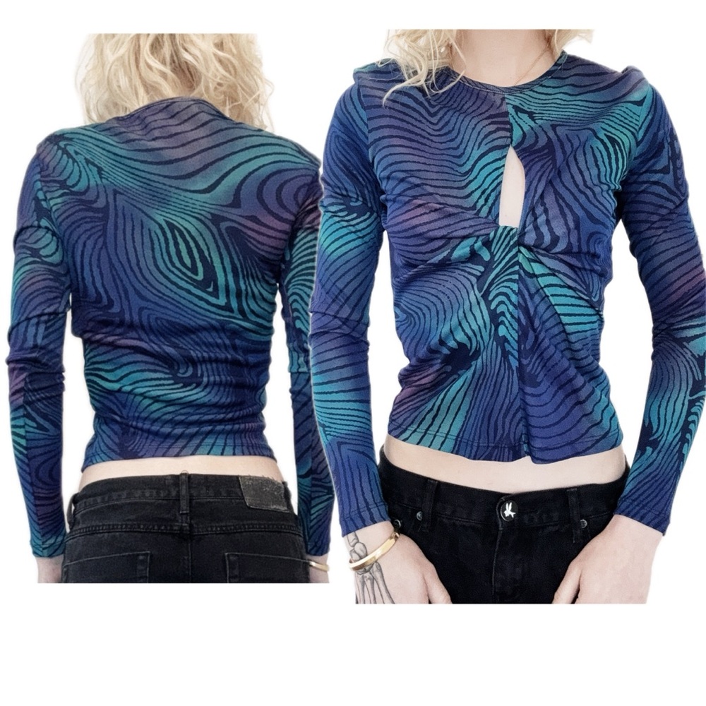Vintage Versace Zebra Print Top